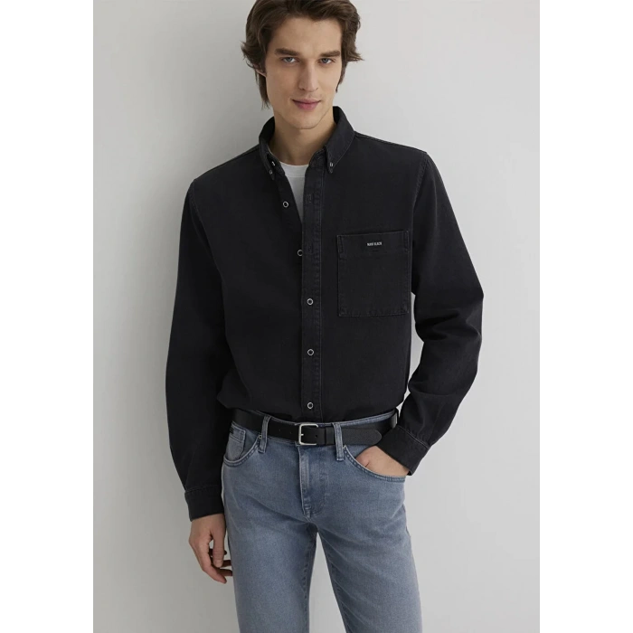 Mavi 0211065 Jayden Erkek Kot Gomlek - Antrasit