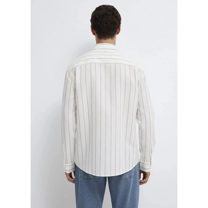 Mavi 0211384 Erkek Gomlek - Yesil Cizgili