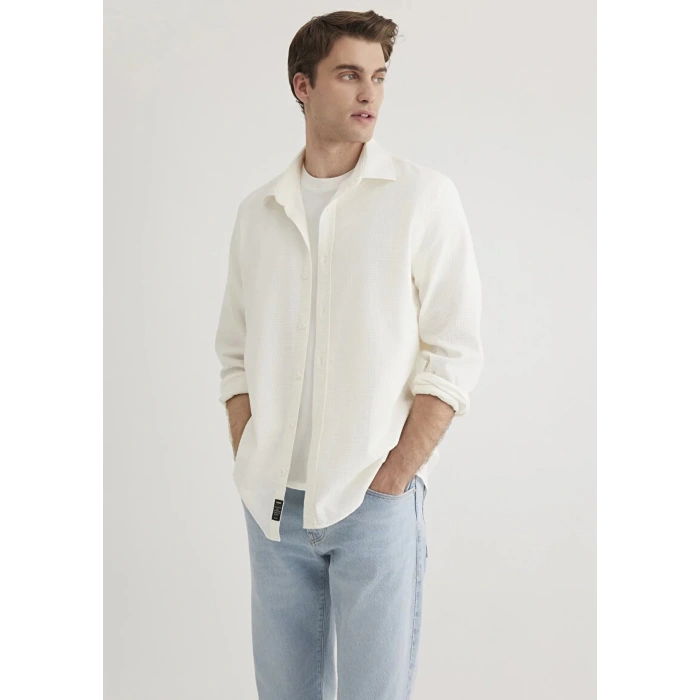 Mavi 0211424 Erkek Gomlek - Krem