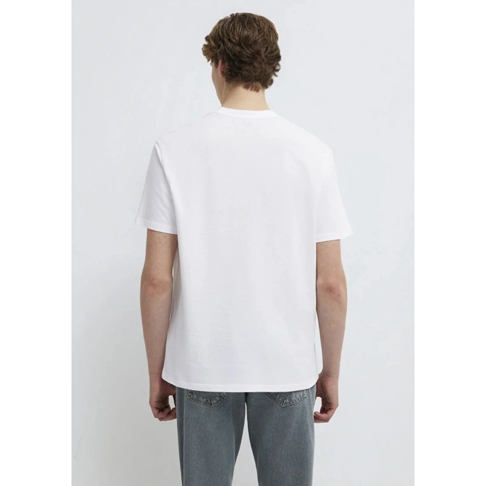Mavi 0610100 0 Yaka Erkek Tshirt - Beyaz