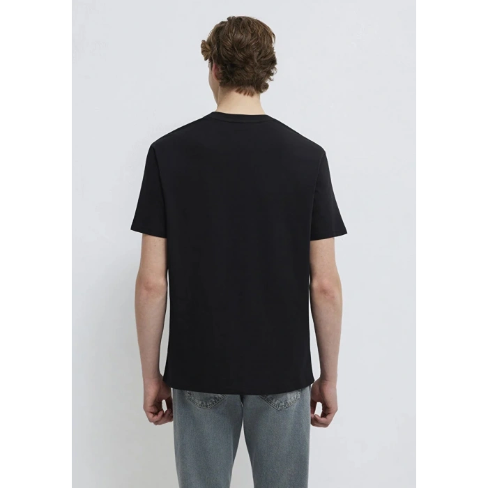 Mavi 0610100 0 Yaka Erkek Tshirt - Siyah