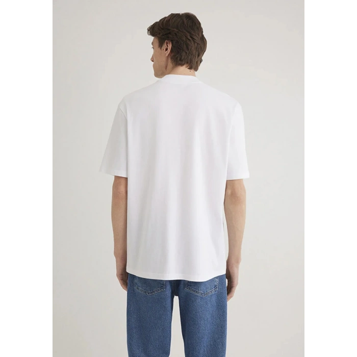 Mavi 0611193 0 Yaka Erkek Tshirt - Beyaz