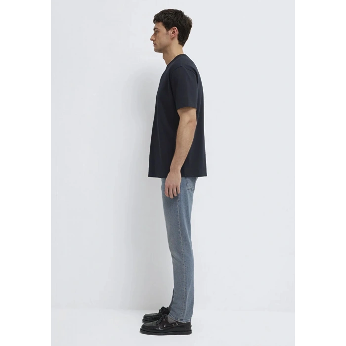 Mavi 0611596 0 Yaka Erkek Tshirt - Siyah