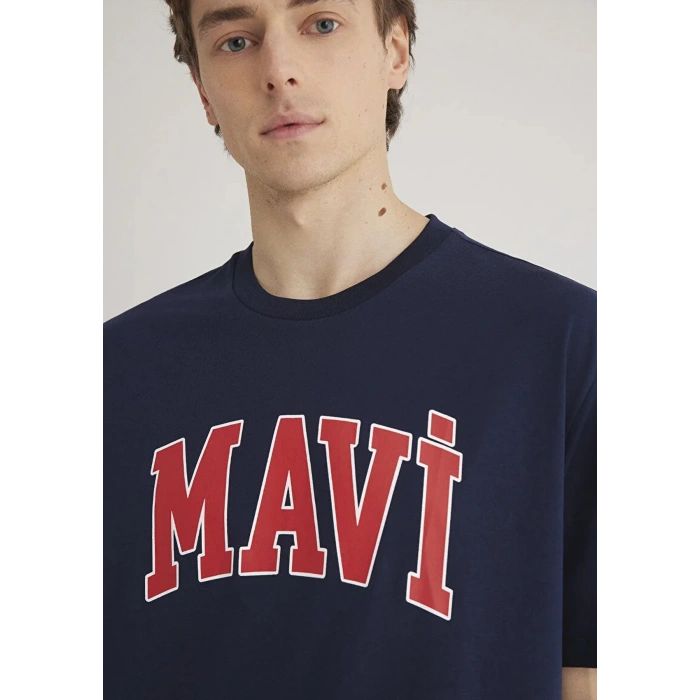 Mavi 0611711 0 Yaka Erkek Tshirt - Lacivert