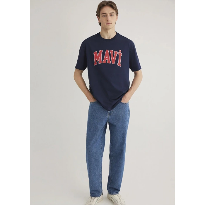 Mavi 0611711 0 Yaka Erkek Tshirt - Lacivert