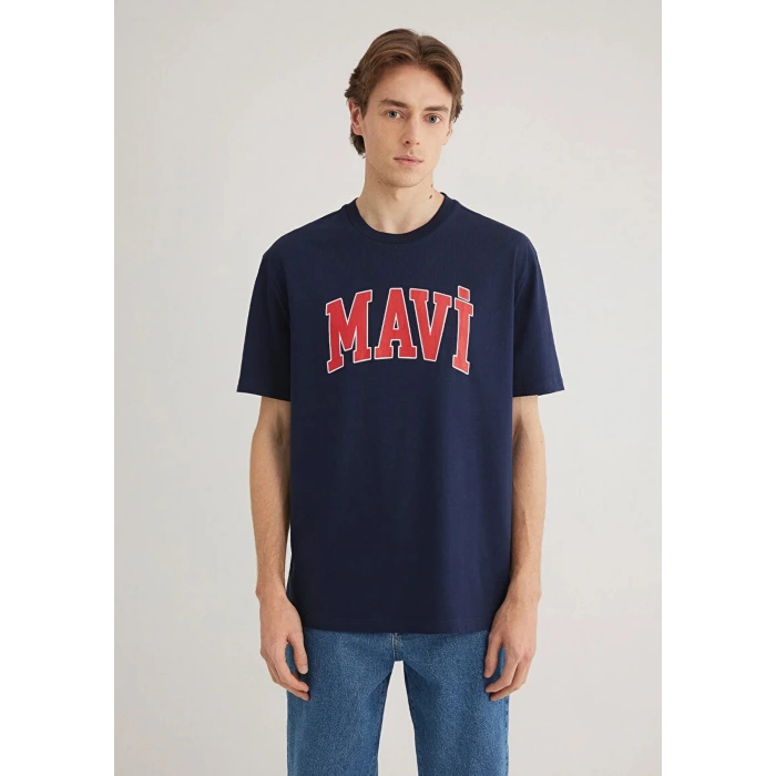 Mavi 0611711 0 Yaka Erkek Tshirt - Lacivert