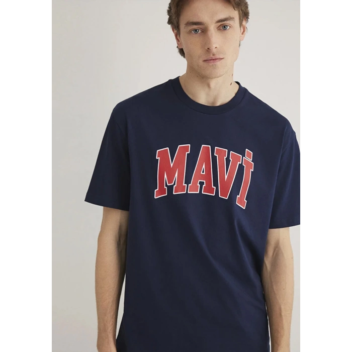 Mavi 0611711 0 Yaka Erkek Tshirt - Lacivert