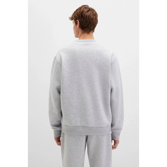 Mavi 0611716 0 Yaka Erkek Sweat - Gri