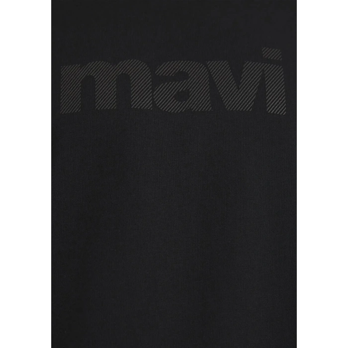 Mavi 0611807 0 Yaka Erkek Tshirt - Siyah