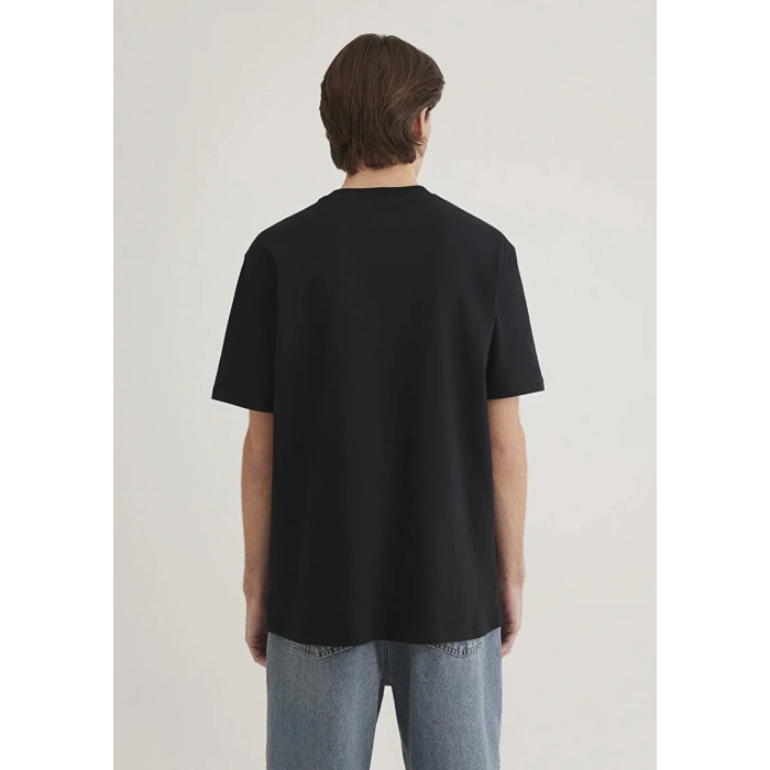 Mavi 0611807 0 Yaka Erkek Tshirt - Siyah