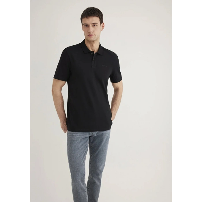 Mavi 0611837 Yakali Erkek Tshirt - Siyah