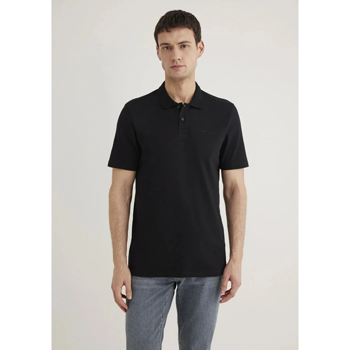 Mavi 0611837 Yakali Erkek Tshirt - Siyah