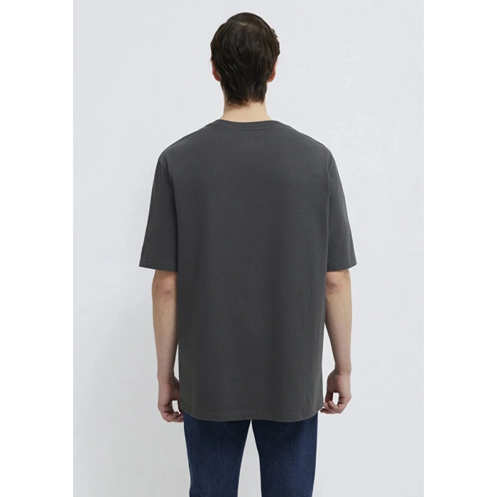 Mavi 0611924 0 Yaka Erkek Tshirt - Antrasit
