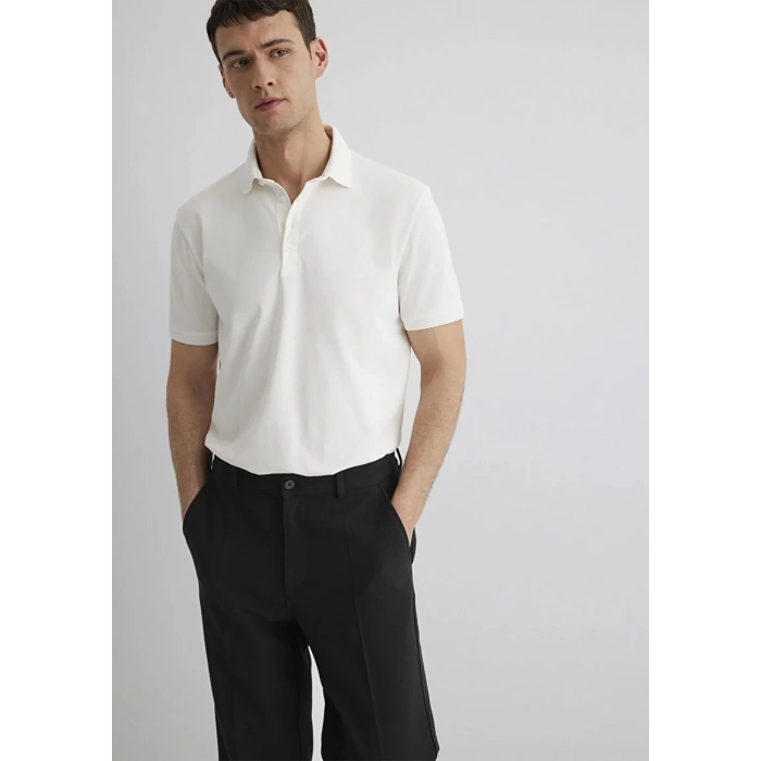 Mavi 0612011 Yakali Erkek Tshirt - Pudra