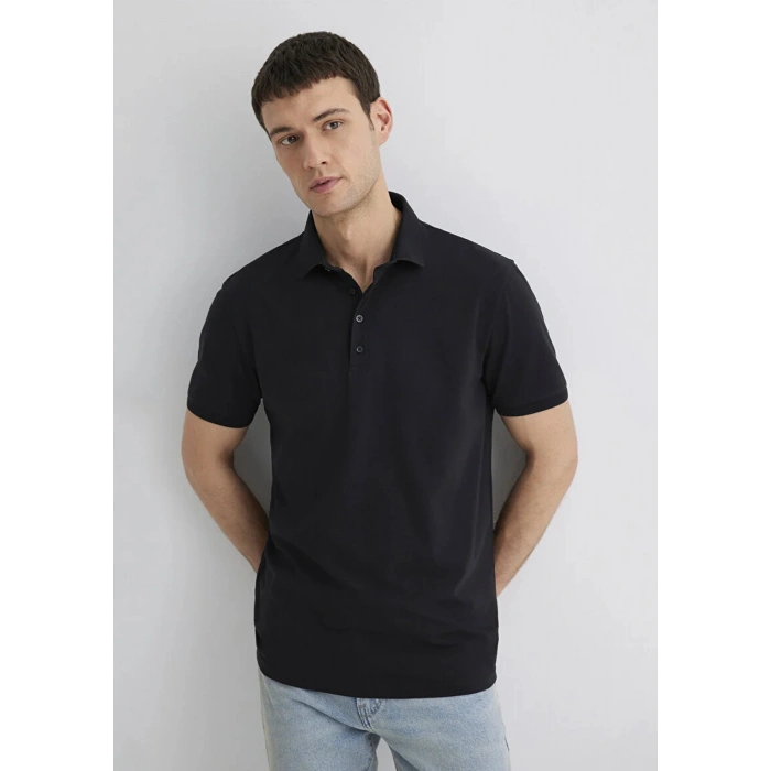 Mavi 0612011 Yakali Erkek Tshirt - Siyah