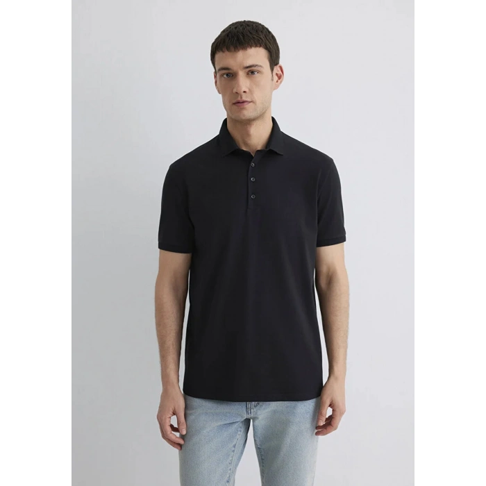 Mavi 0612011 Yakali Erkek Tshirt - Siyah