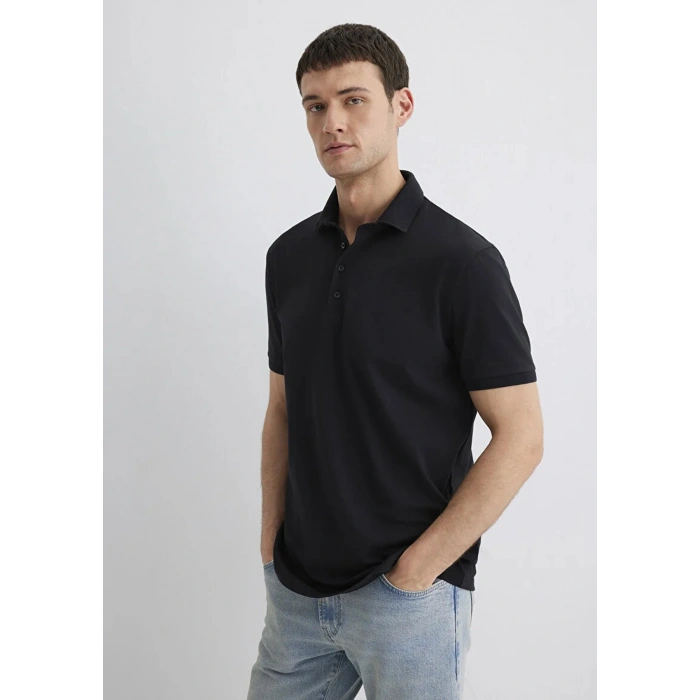 Mavi 0612011 Yakali Erkek Tshirt - Siyah