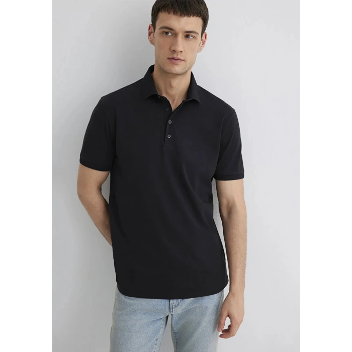 Mavi 0612011 Yakali Erkek Tshirt - Siyah