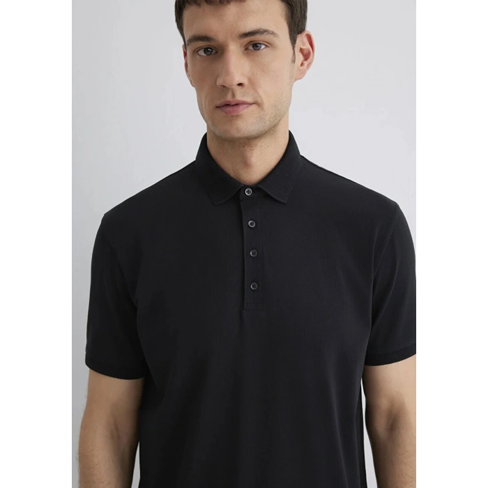 Mavi 0612011 Yakali Erkek Tshirt - Siyah