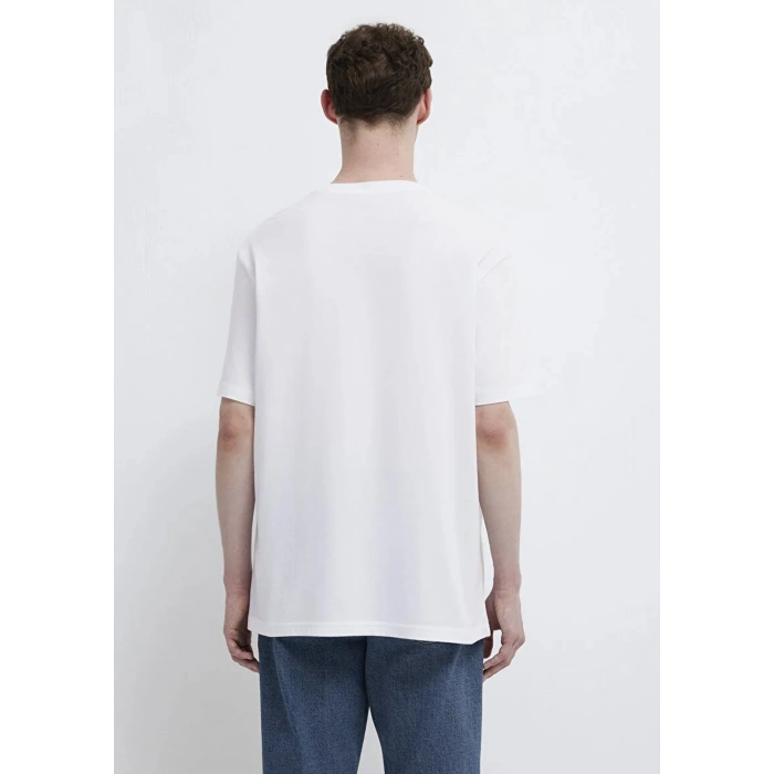 Mavi 0612468 0 Yaka Ekrek Tshirt - Beyaz