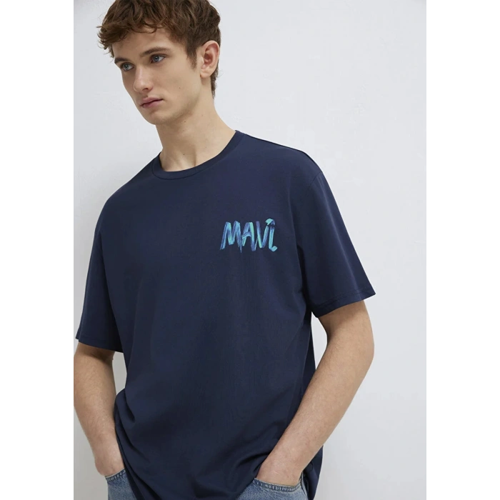 Mavi 0612468 0 Yaka Ekrek Tshirt - Lacivert