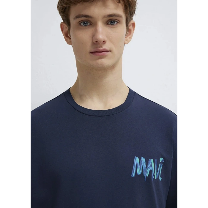 Mavi 0612468 0 Yaka Ekrek Tshirt - Lacivert