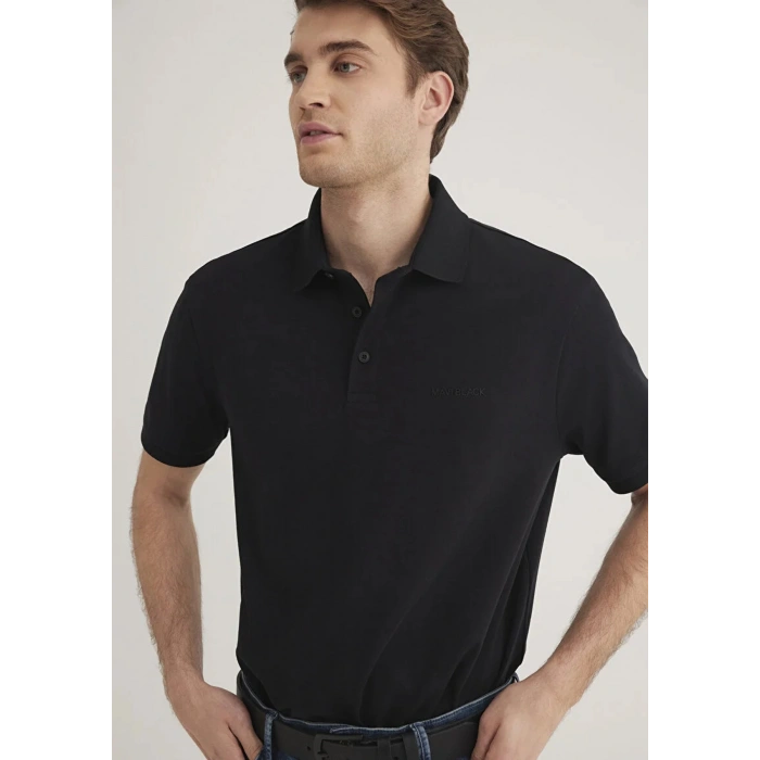 Mavi 0612520 Yakali Erkek Tshirt - Siyah