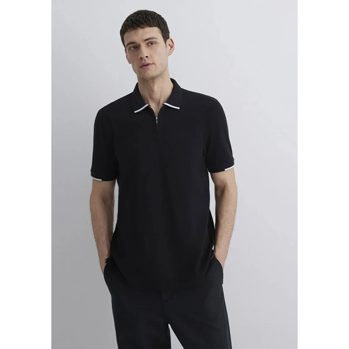 Mavi 0612654 Yakali Erkek Tshirt - Siyah