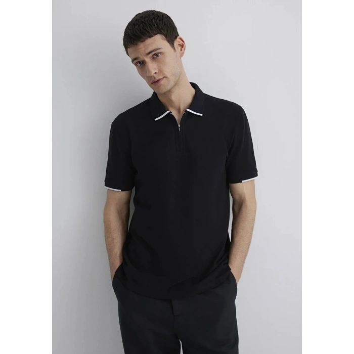 Mavi 0612654 Yakali Erkek Tshirt - Siyah