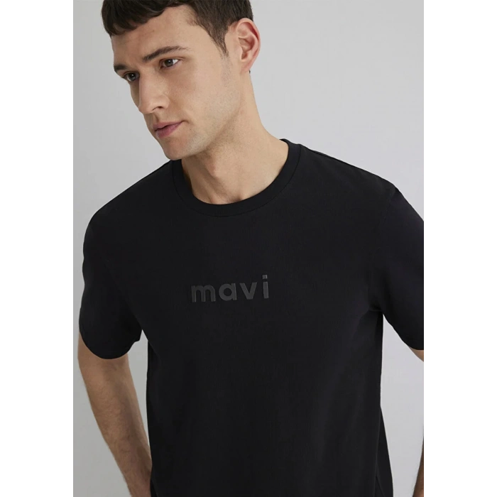 Mavi 0612732 0 Yaka Erkek Tshirt - Siyah