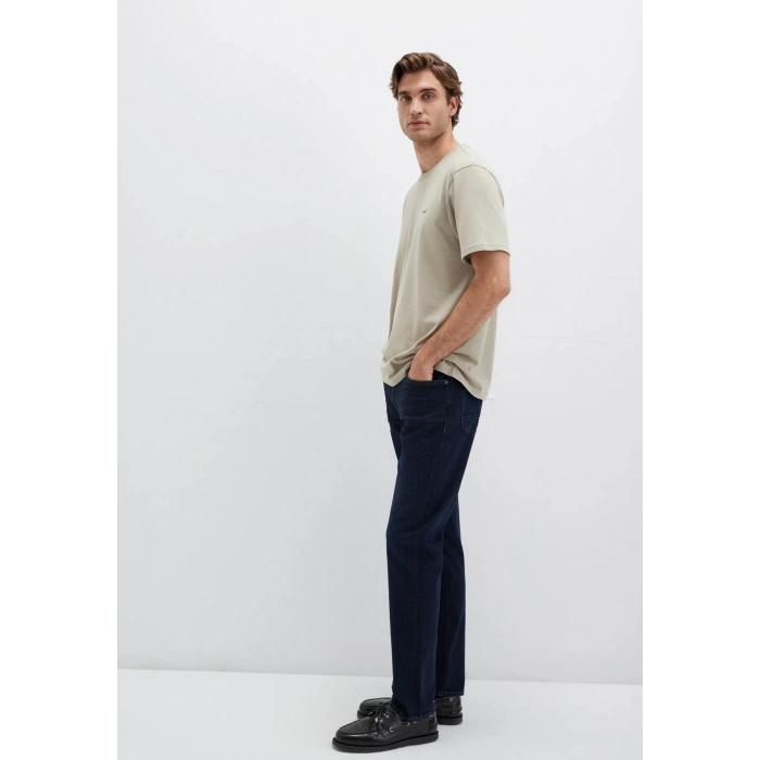 Mavi 0612819 0 Yaka Erkek Tshirt - Bej