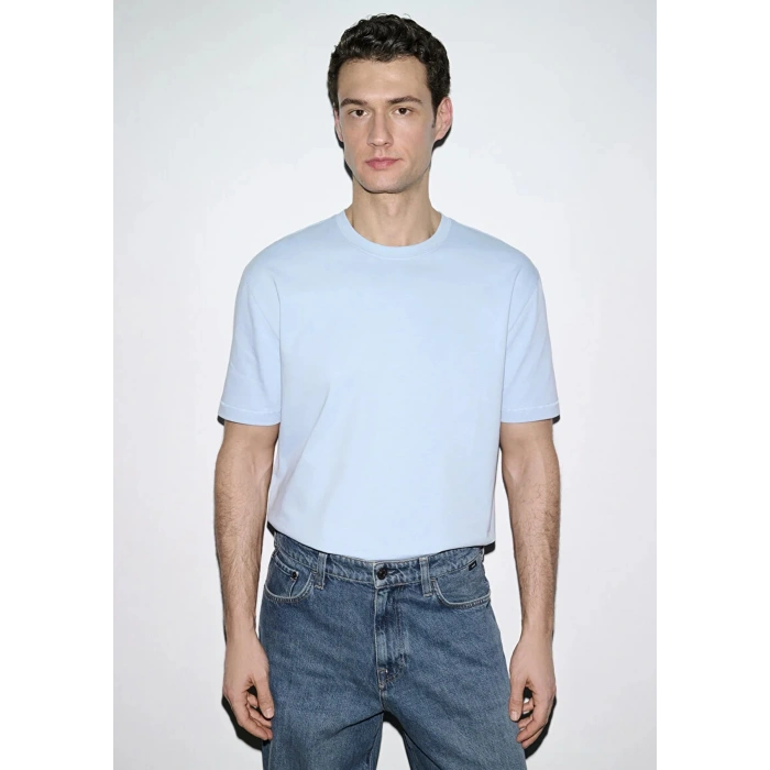 Mavi 0612819 0 Yaka Erkek Tshirt - Mavi