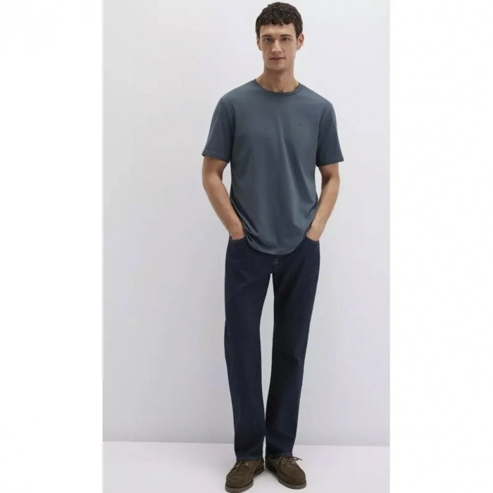 Mavi 0612819 0 Yaka Erkek Tshirt - Yesil