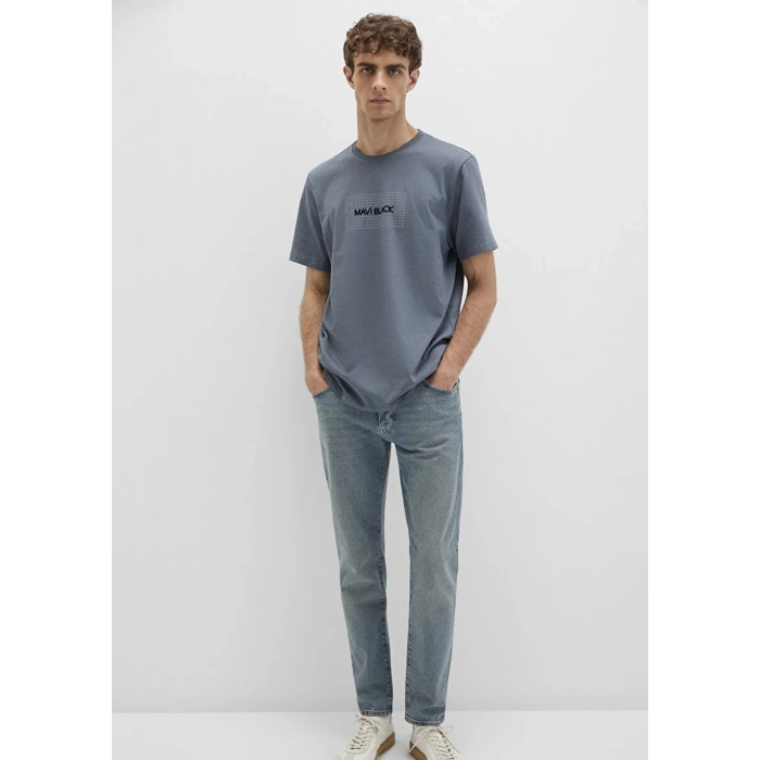 Mavi 0613042 0 Yaka Erkek Tshirt - Indigo