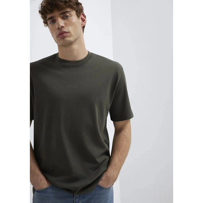 Mavi 0613102 0 Yaka Erkek Tshirt - Haki