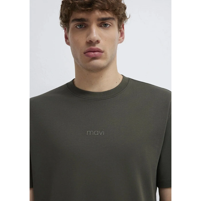 Mavi 0613102 0 Yaka Erkek Tshirt - Haki