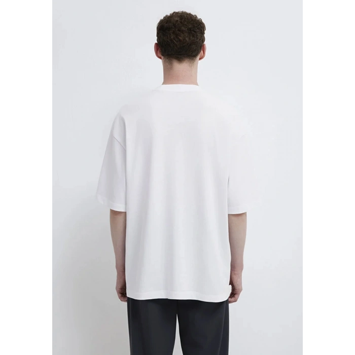 Mavi 0613113 0 Yaka Erkek Basic Tshirt - Beyaz