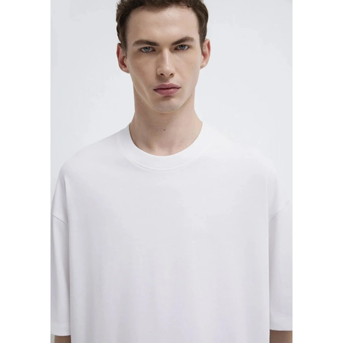 Mavi 0613113 0 Yaka Erkek Basic Tshirt - Beyaz