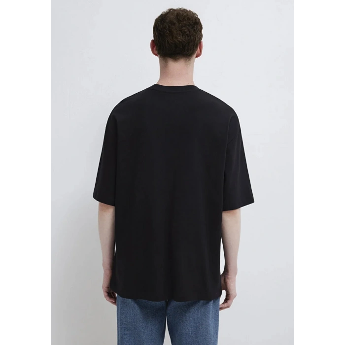 Mavi 0613113 0 Yaka Erkek Basic Tshirt - Siyah