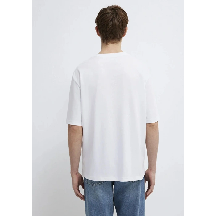 Mavi 0613130 0 Yaka Erkek Tshirt - Beyaz