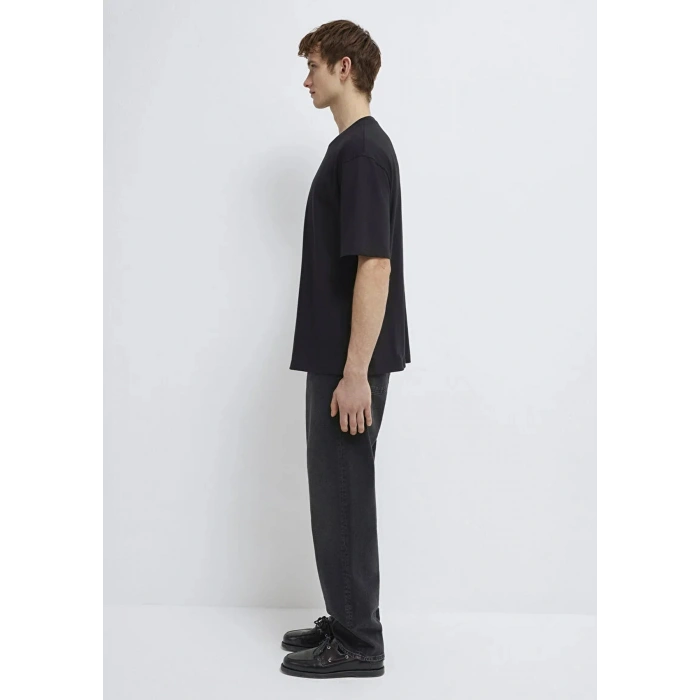 Mavi 0613130 0 Yaka Erkek Tshirt - Siyah