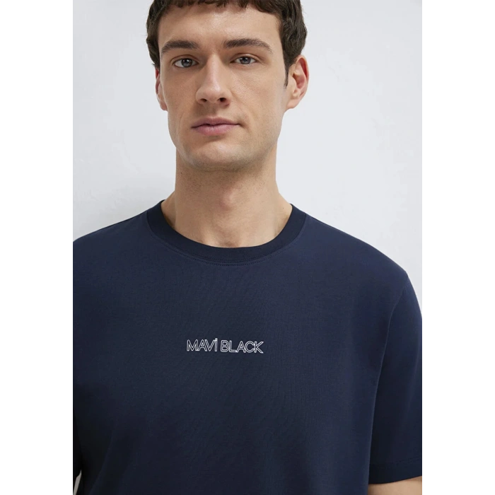 Mavi 0613135 0 Yaka Erkek Tshirt - Lacivert