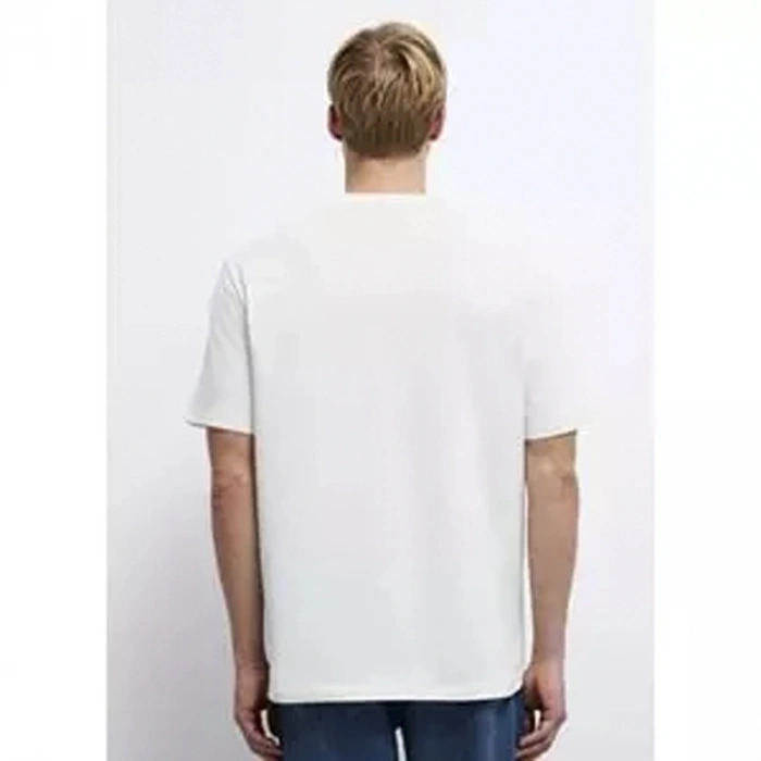 Mavi 0613159 0 Yaka Erkek Tshirt - Krem Kiremit