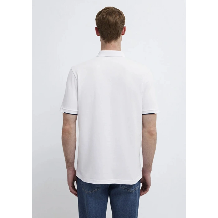 Mavi 0613272 Yakali Erkek Tshirt - Beyaz