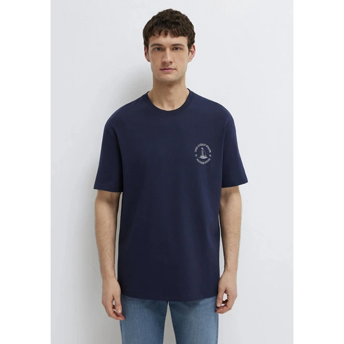 Mavi 0613282 0 Yaka Erkek Tshirt - Lacivert