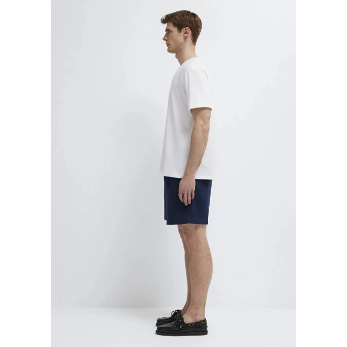 Mavi 0613283 0 Yaka Erkek Tshirt - Beyaz