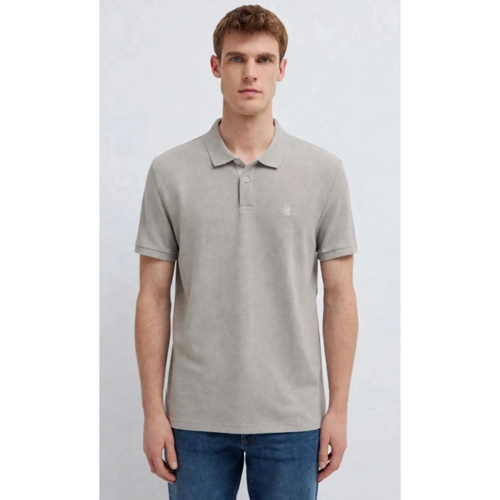 MAVI 0613287 YAKALI ERKEK TSHIRT - GRI