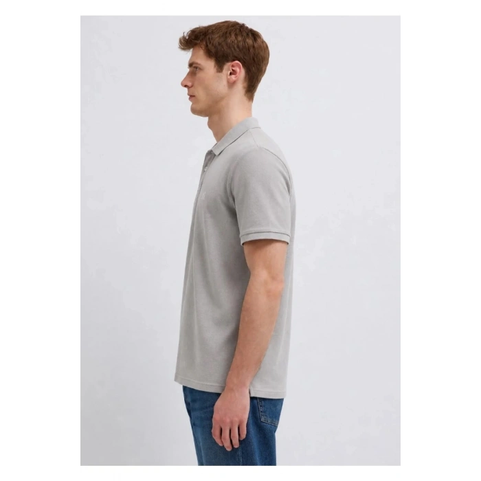 MAVI 0613287 YAKALI ERKEK TSHIRT - GRI