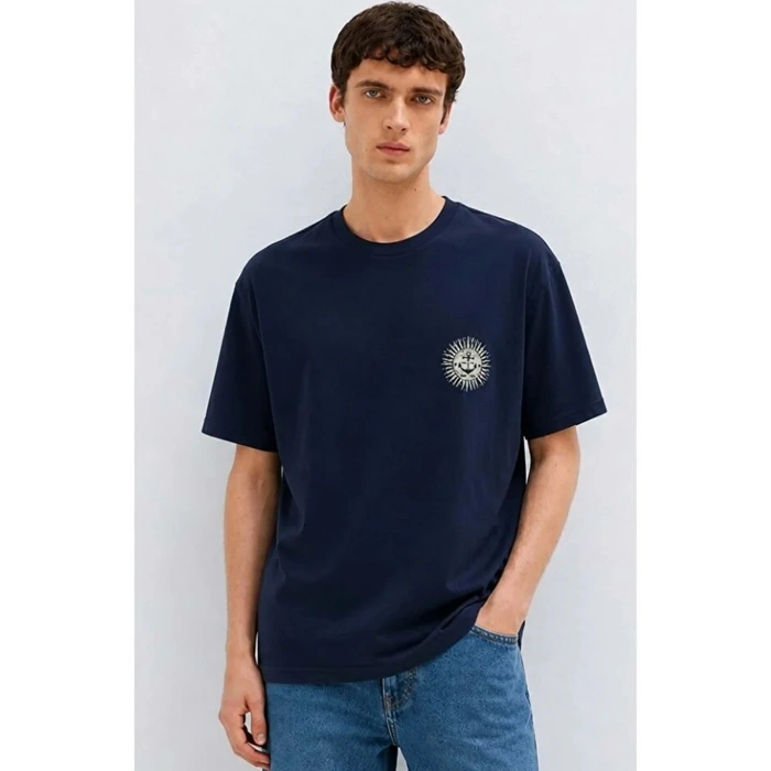 Mavi 0613289 0 Yaka Erkek Tshirt - Lacivert