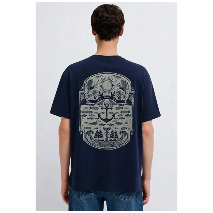 Mavi 0613289 0 Yaka Erkek Tshirt - Lacivert